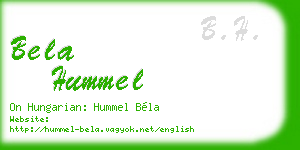 bela hummel business card